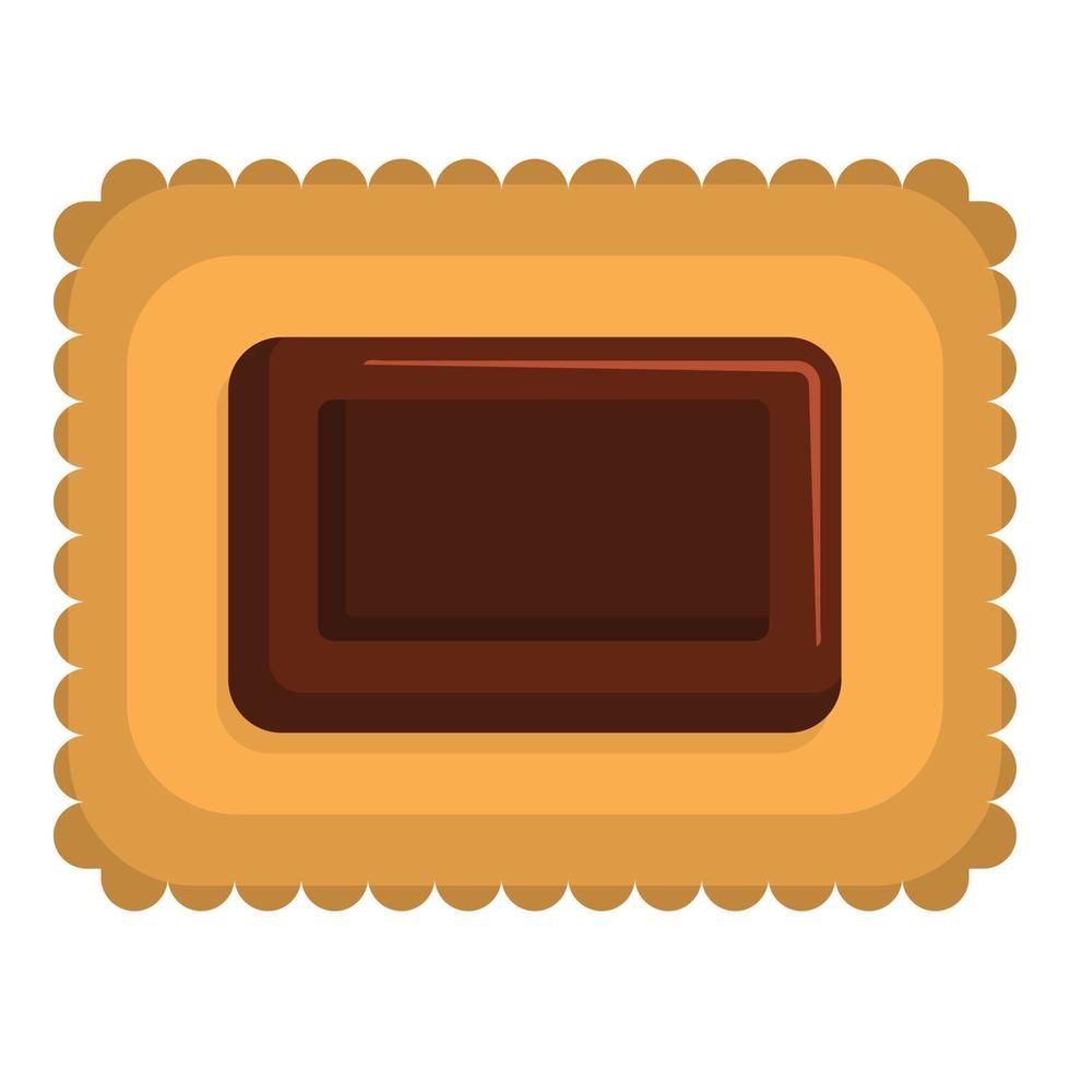 boter biscuit icoon, vlak stijl vector