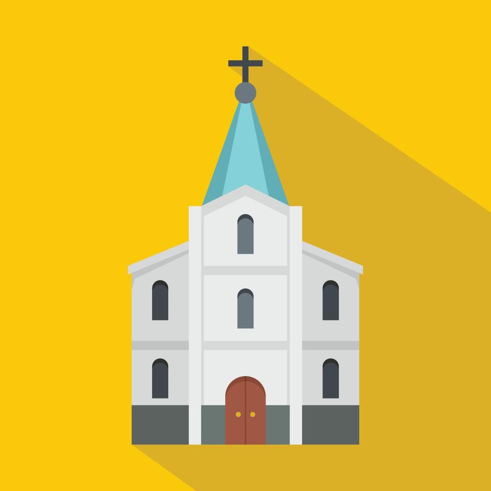 kirche icoon, vlak stijl vector