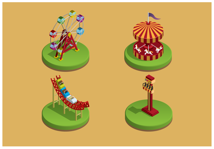 Gratis Themepark Icons Vector