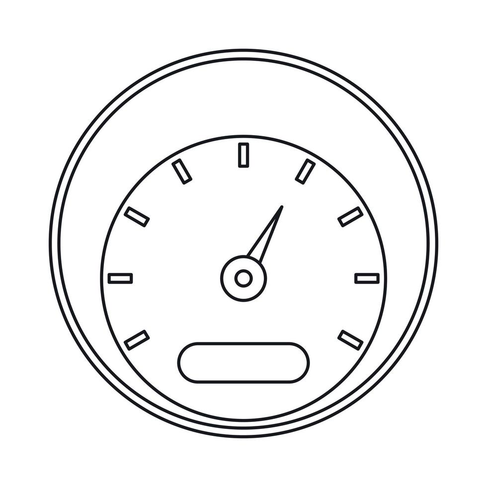 snelheidsmeter icoon, schets stijl vector