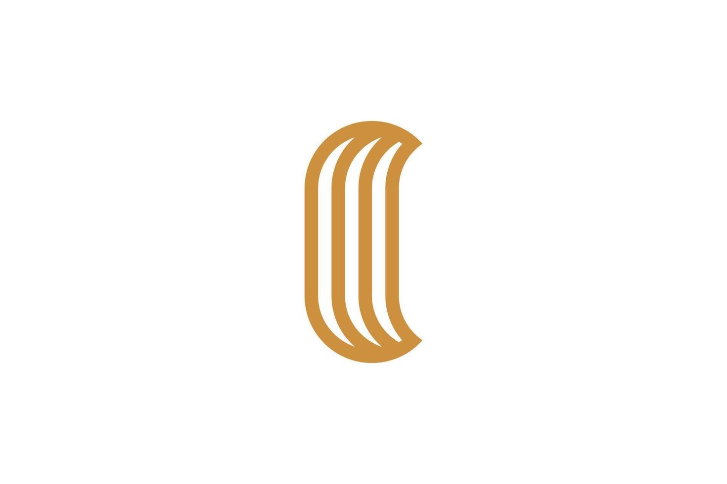 abstract luxe monoline brief O logo vector