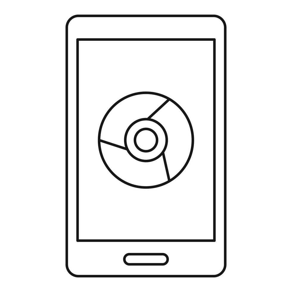 smartphone web surfen icoon, schets stijl vector