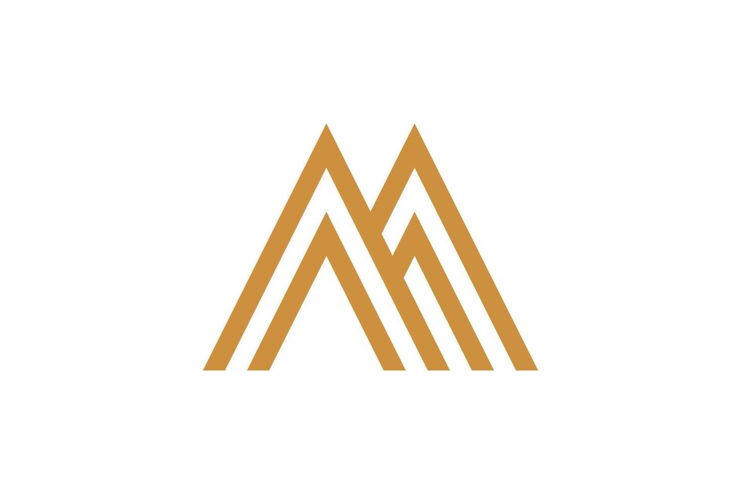 brief m monoline logo vector