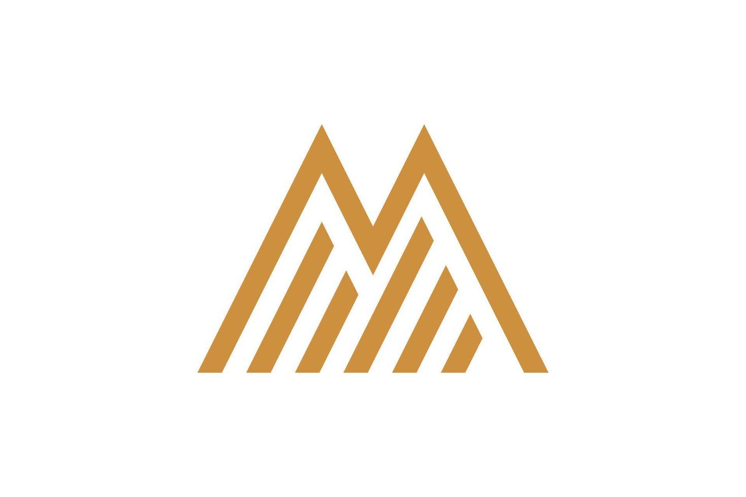 brief m monoline logo vector