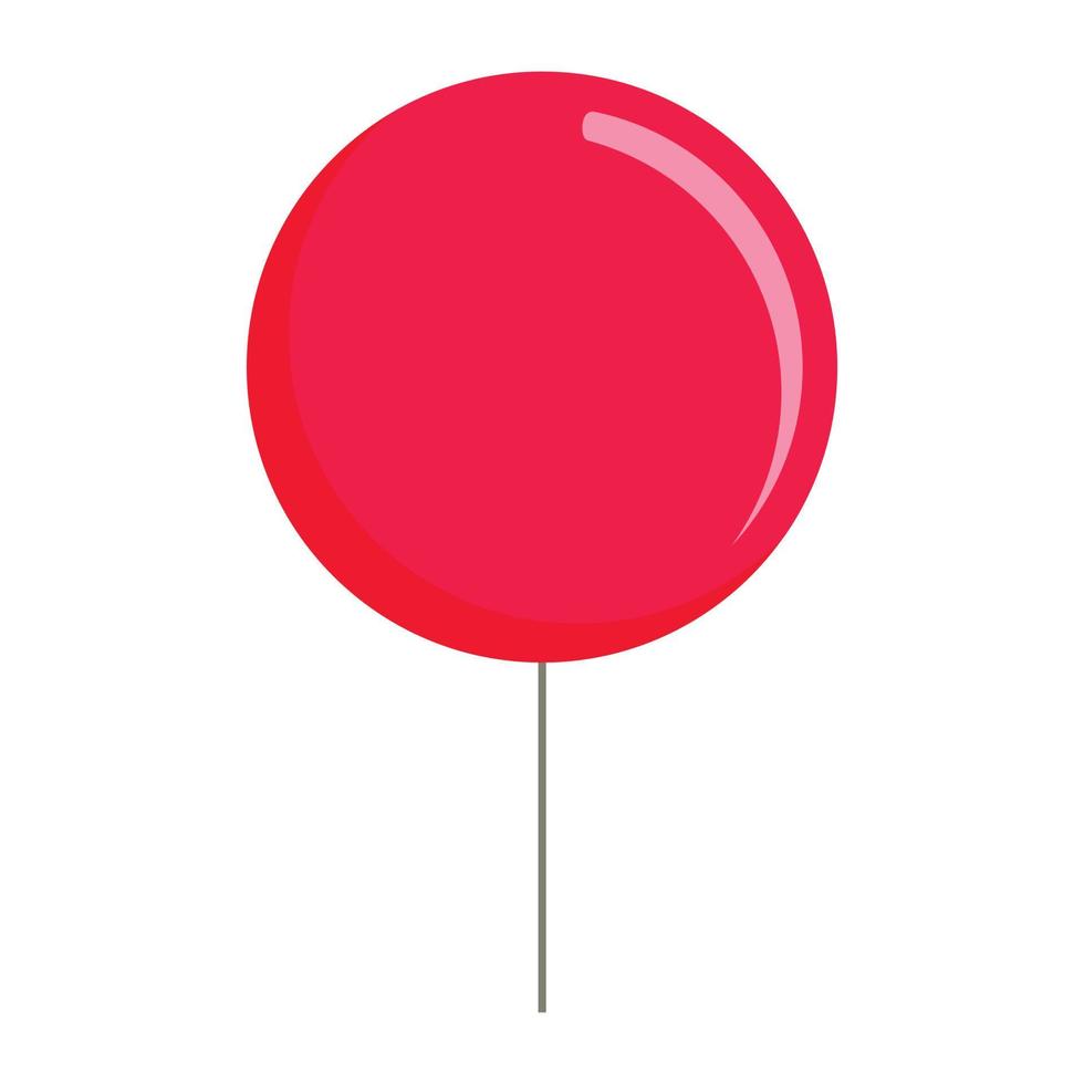 rood ballon icoon, vlak stijl vector