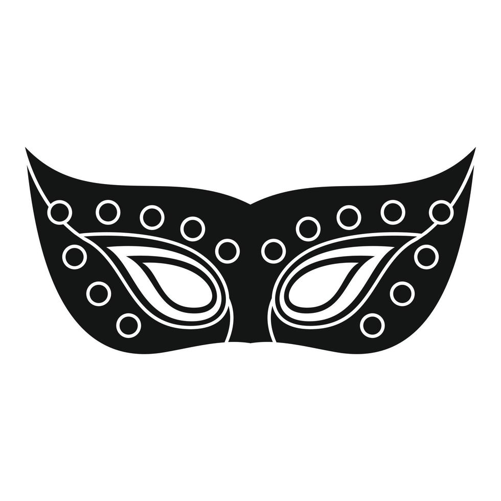 Venezia masker carnaval icoon, gemakkelijk stijl vector