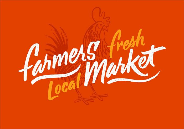 Rooster Farmers Market Ontwerp vector