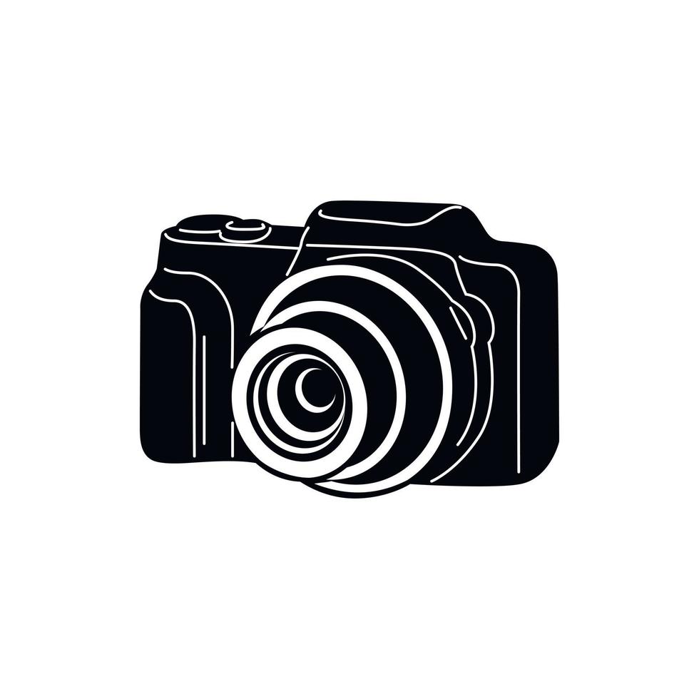foto camera icoon, gemakkelijk stijl vector