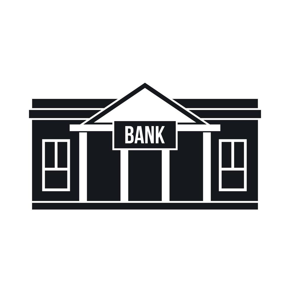 bank gebouw icoon, gemakkelijk stijl vector