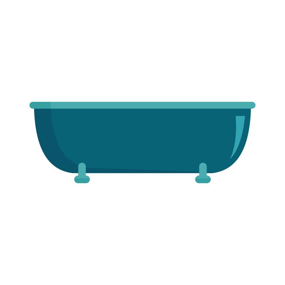 oud badkuip icoon, vlak stijl vector