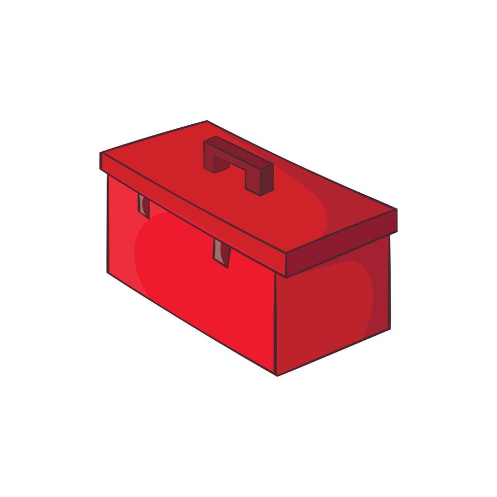 bouw koffer icoon, tekenfilm stijl vector