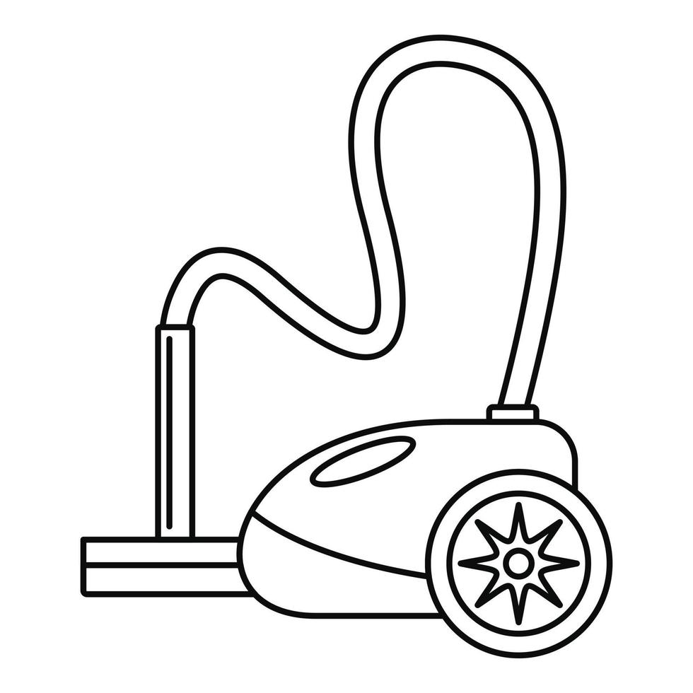 Duitse vacuüm schoonmaakster icoon, schets stijl vector