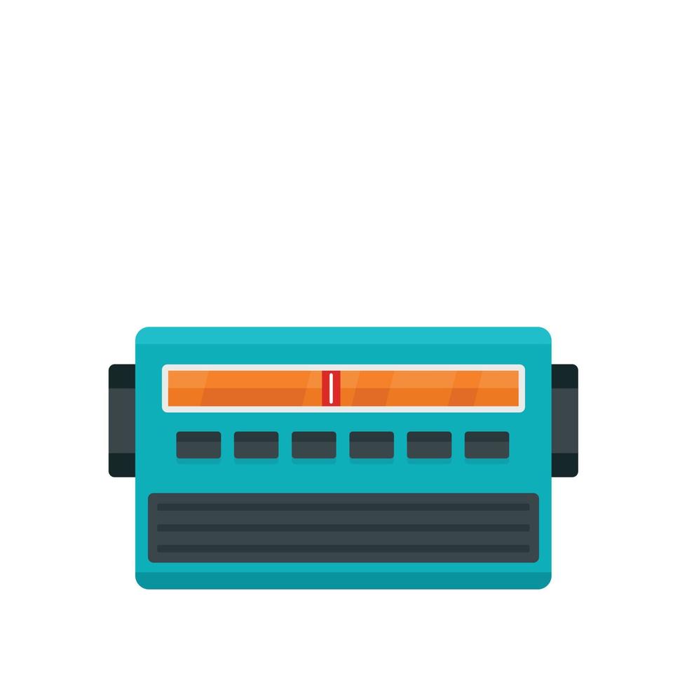 blauw fm radio icoon, vlak stijl vector