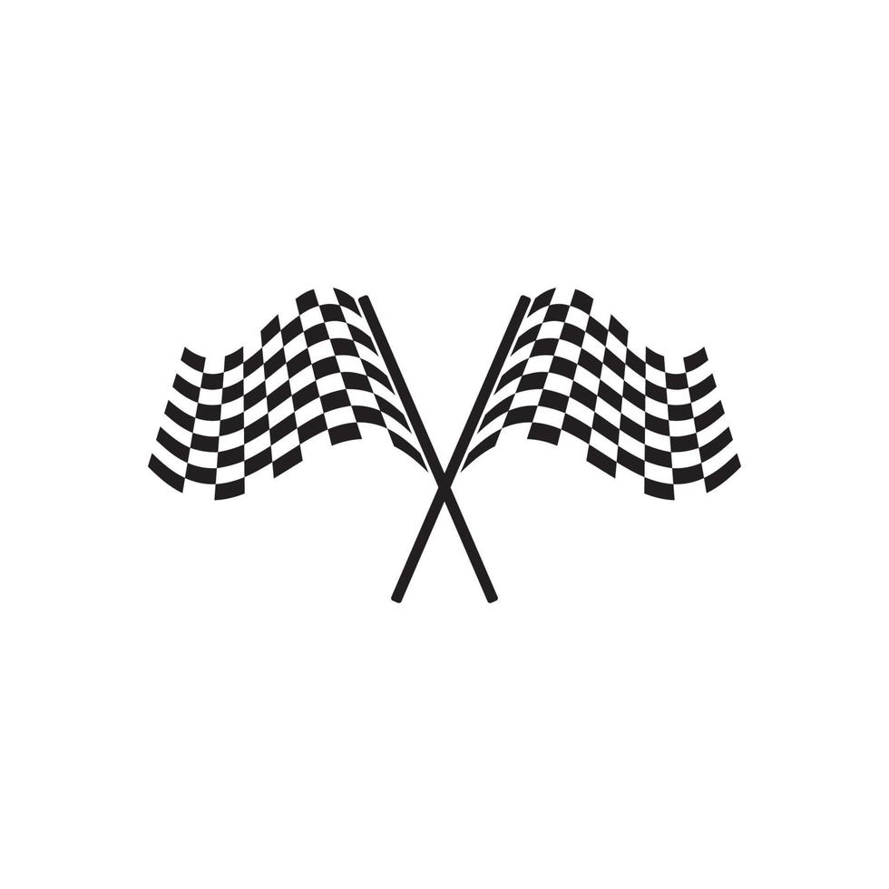 race vlagpictogram, eenvoudig ontwerp race vlag logo sjabloon vector