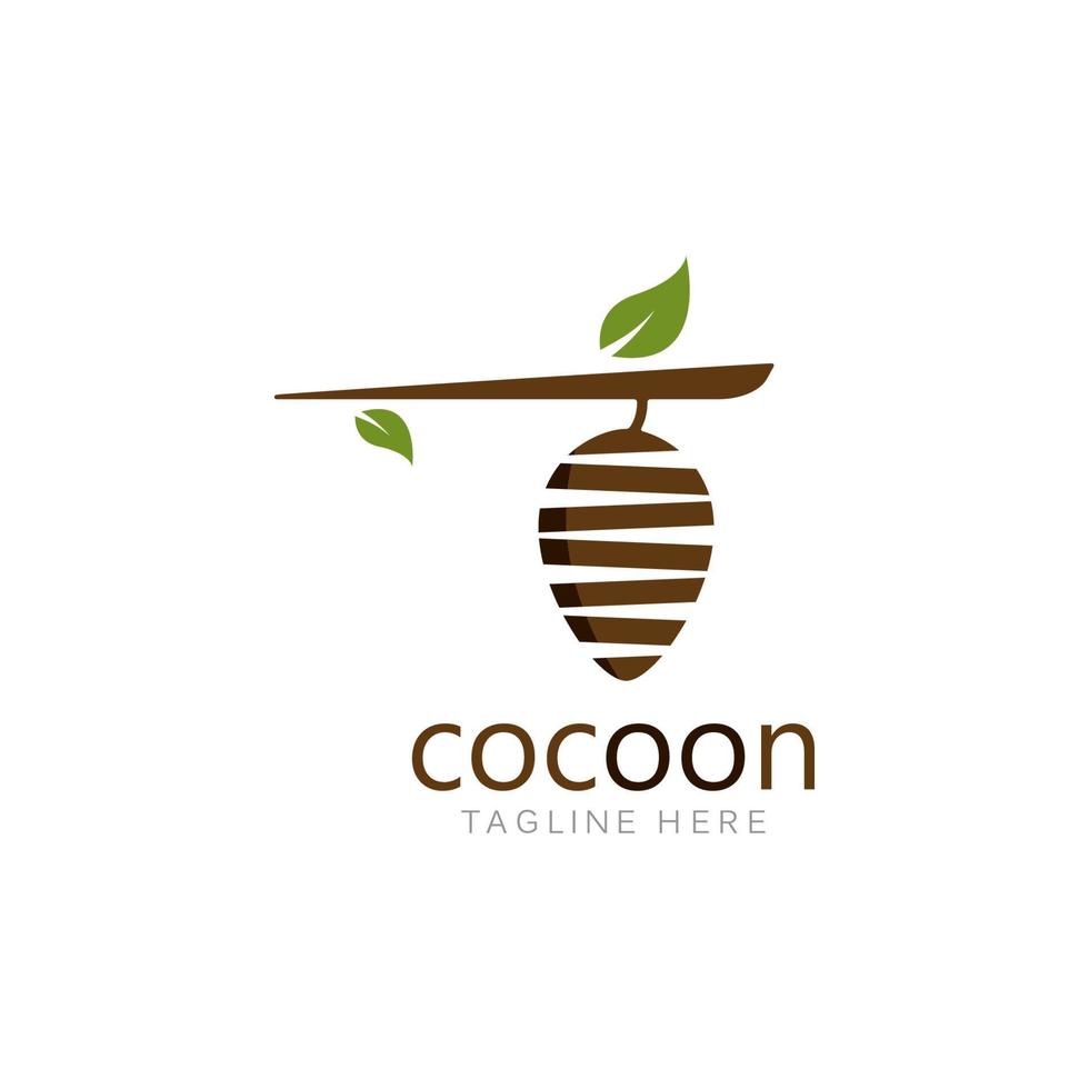 cocon logo sjabloon vector icoon illustratie