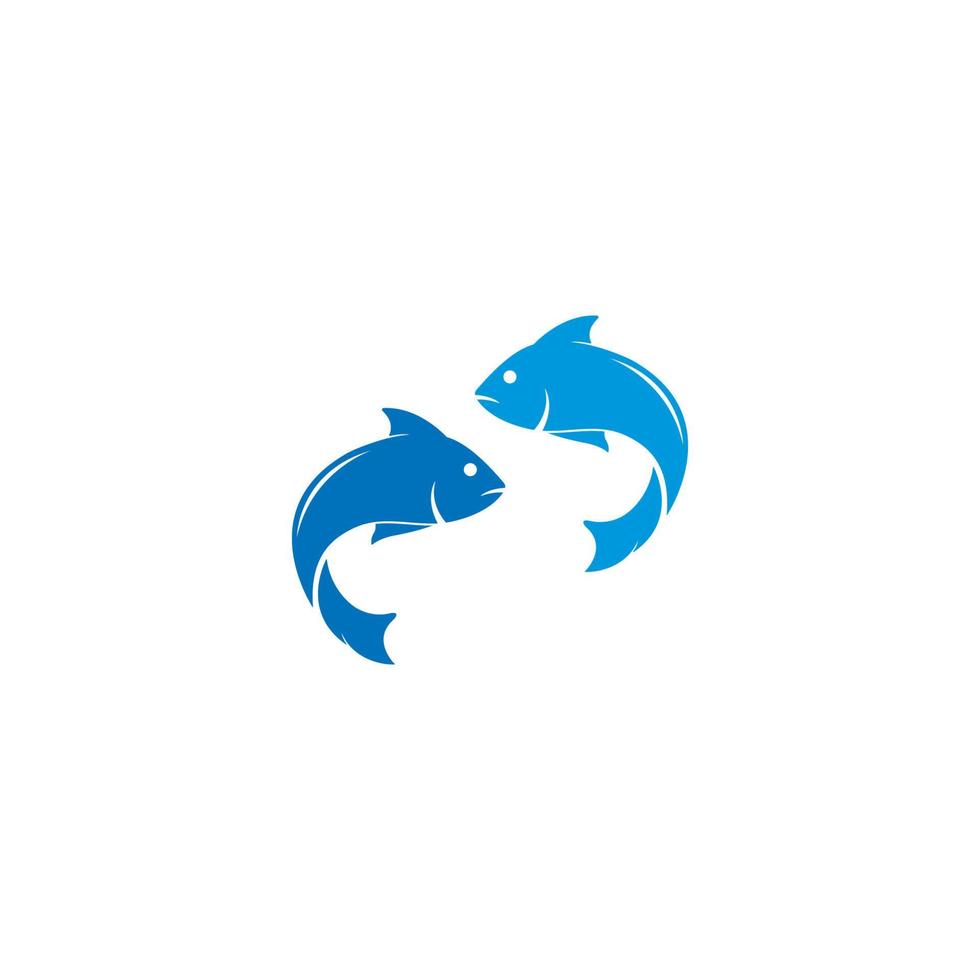 vis logo sjabloon. creatief vectorsymbool van vissersclub vector