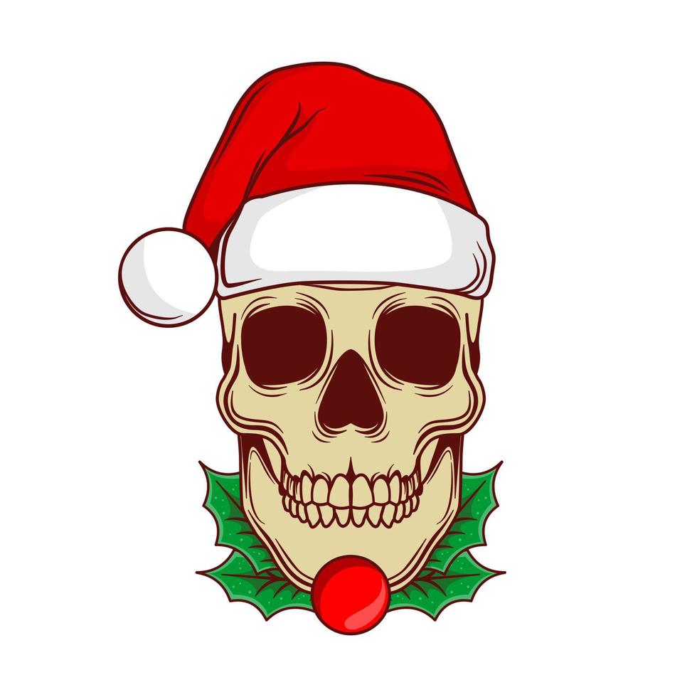 schedel Kerstmis vector illustratie