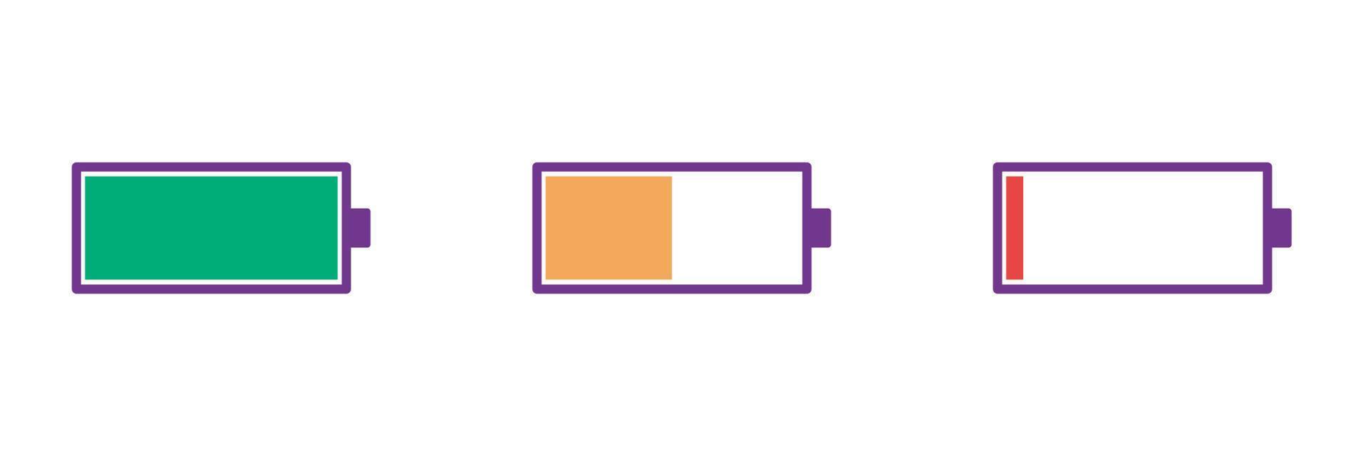 eenvoudig batterijpictogram vector