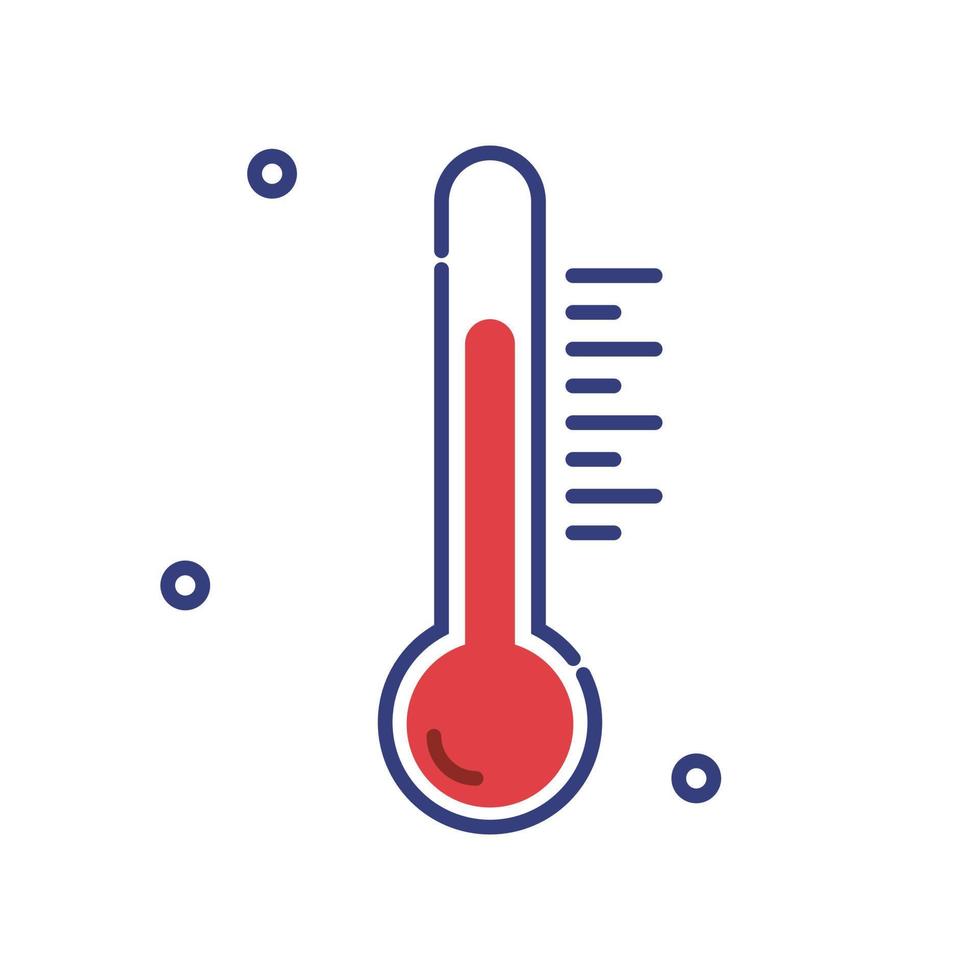 temperatuur thermometer pictogram vector