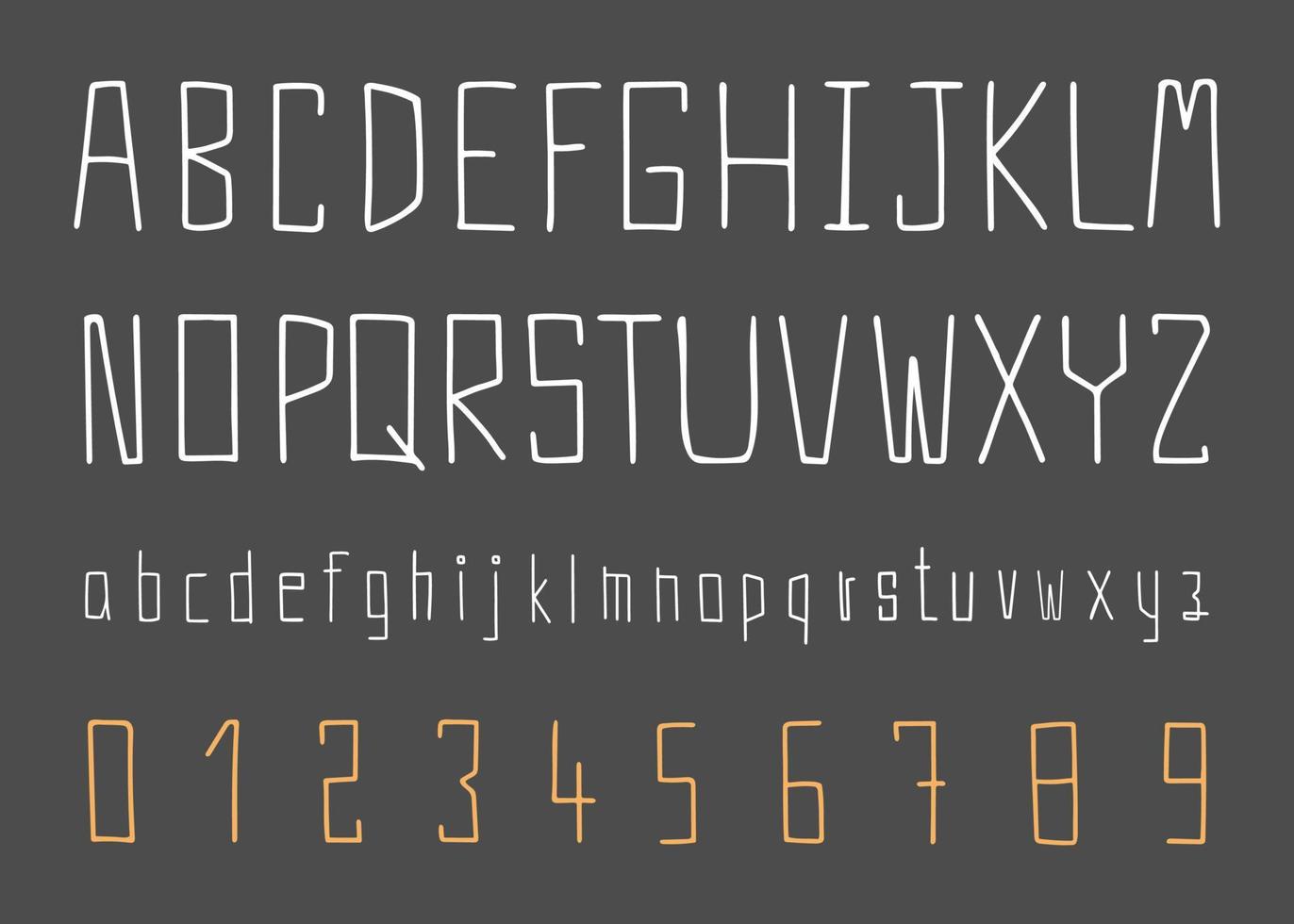 geschreven alfabet belettering vector