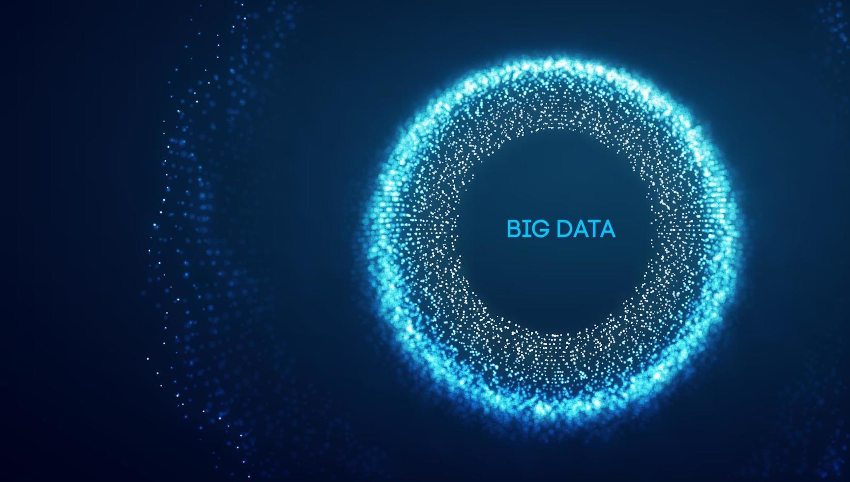 groot gegevens technologie achtergrond. binair code algoritmen diep aan het leren. virtueel realiteit analyse. gegevens wetenschap aan het leren machine. kunstmatig intelligentie- gegevens Onderzoek en automatisering. vector