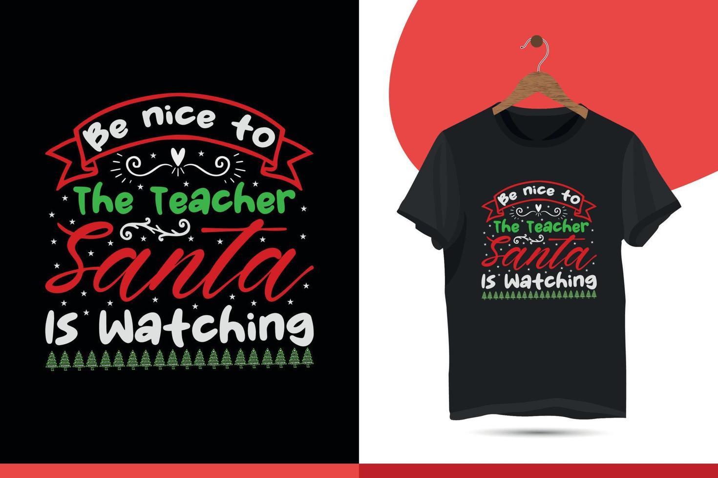Kerstmis typografie t-shirt ontwerp voor lelijk trui Kerstmis feest. vakantie decor met Kerstmis boom, de kerstman, peperkoek teksten, en ornamenten. afdrukken, vector illustratie achtergrond.