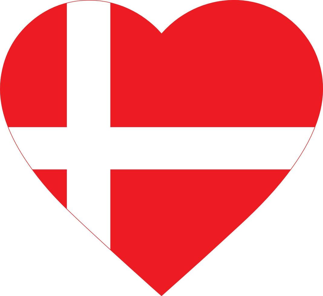 Denemarken vector ontwerp van liefde symbolen. eps10 vector illustratie