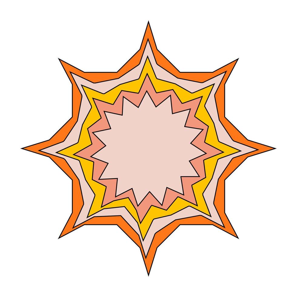 abstract ster in een psychedelisch stijl vector