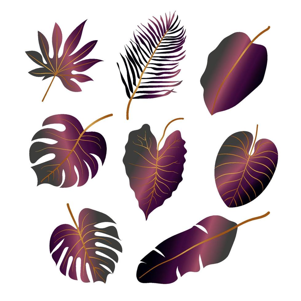 tropisch bladeren verzameling. vector