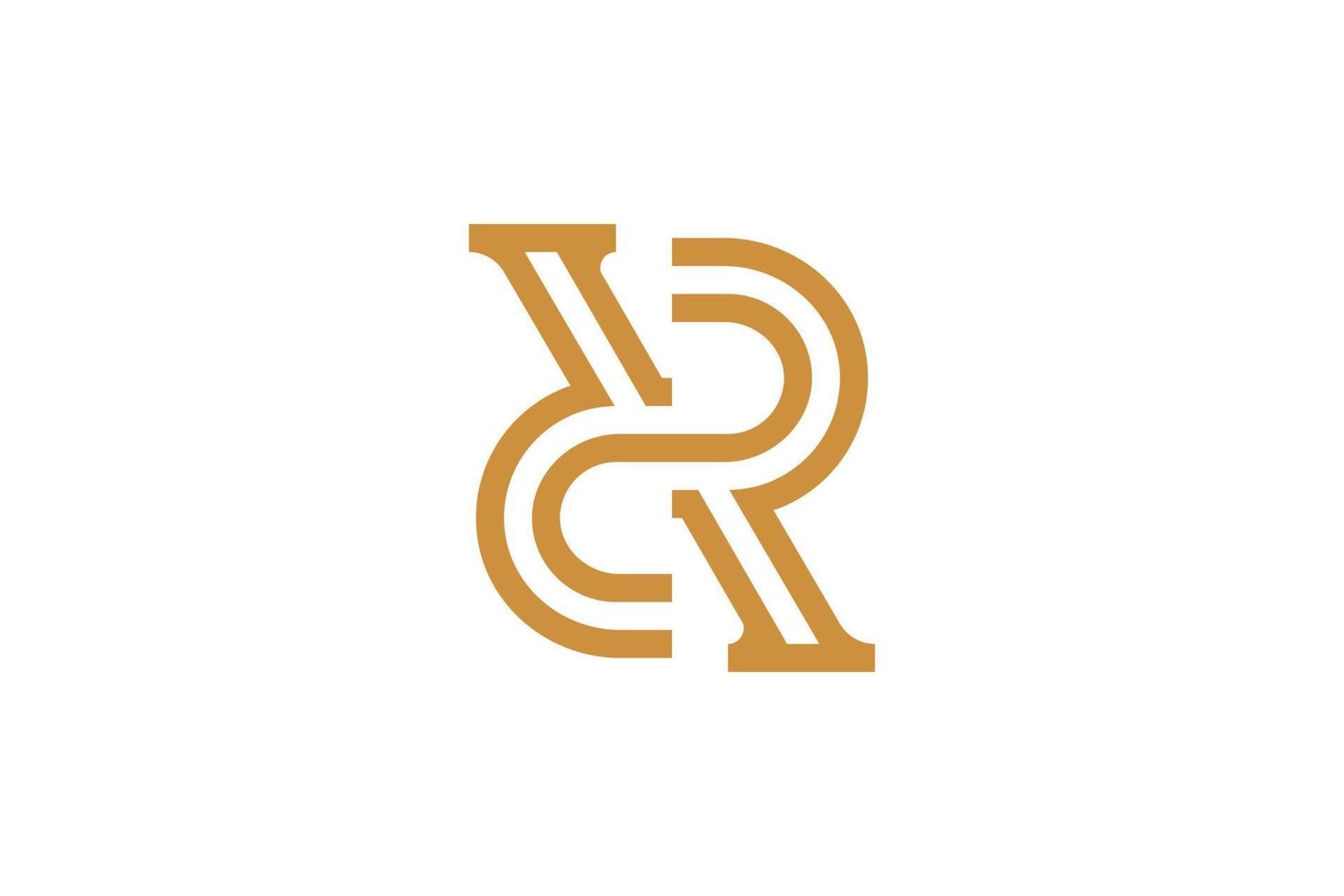 monoline eerste brief r vector logo