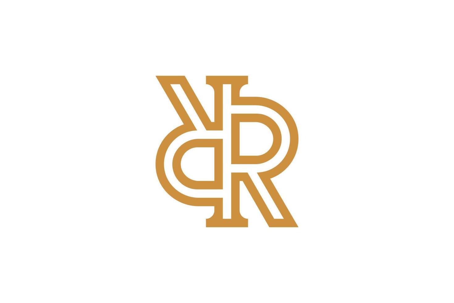 monoline eerste brief r vector logo