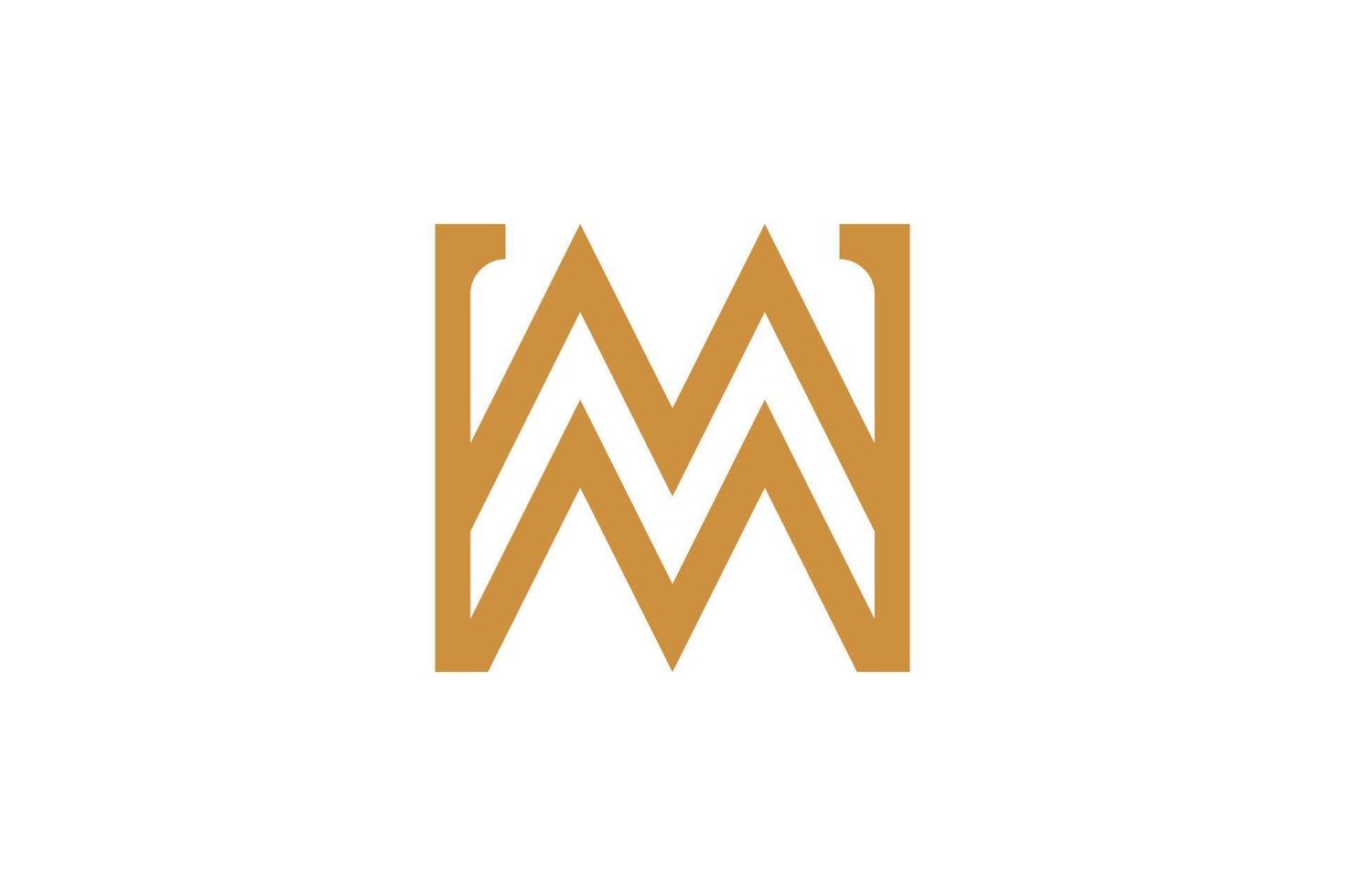 brief w monoline logo vector