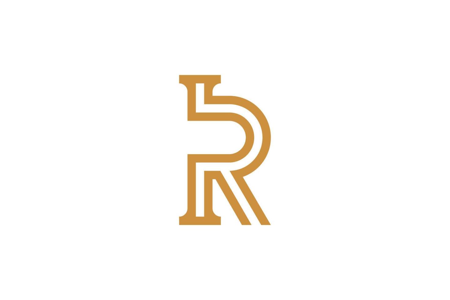 monoline eerste brief r vector logo