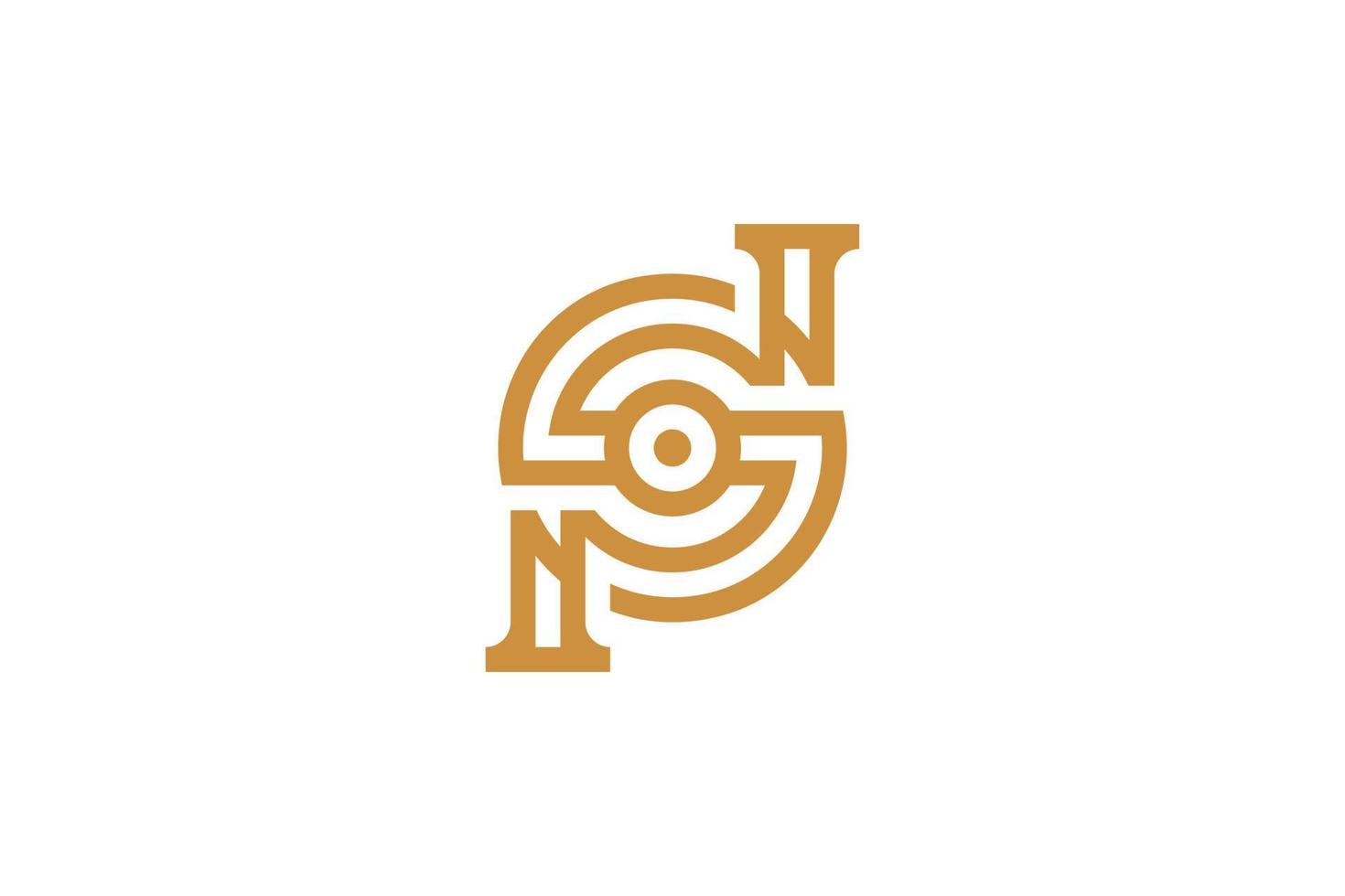 abstract brief s monoline luxe logo vector