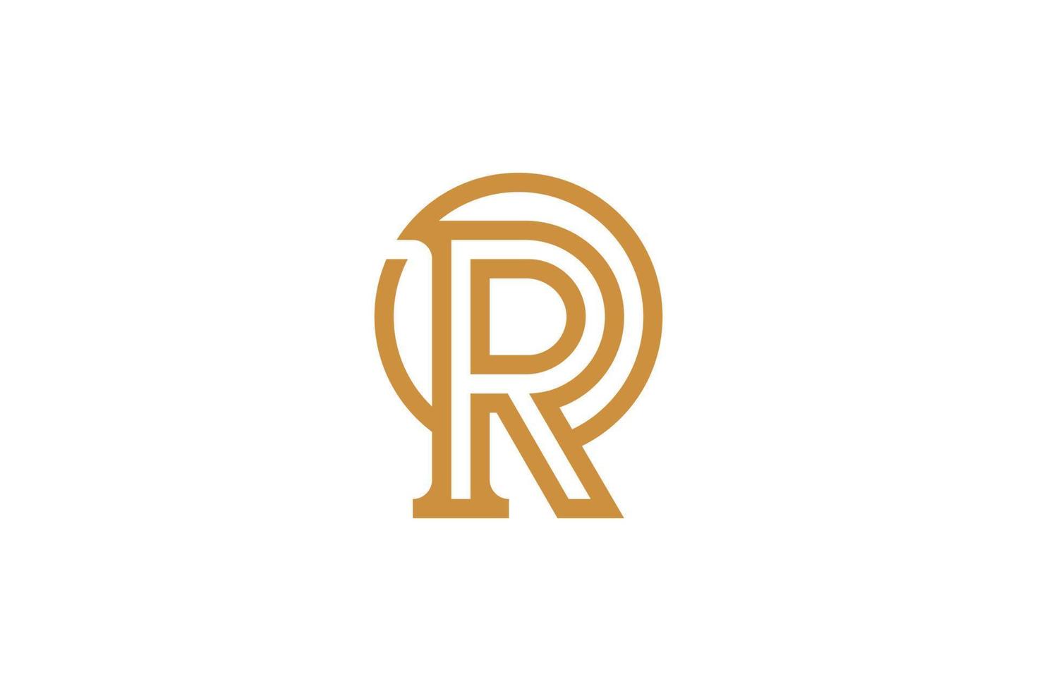 monoline eerste brief r vector logo