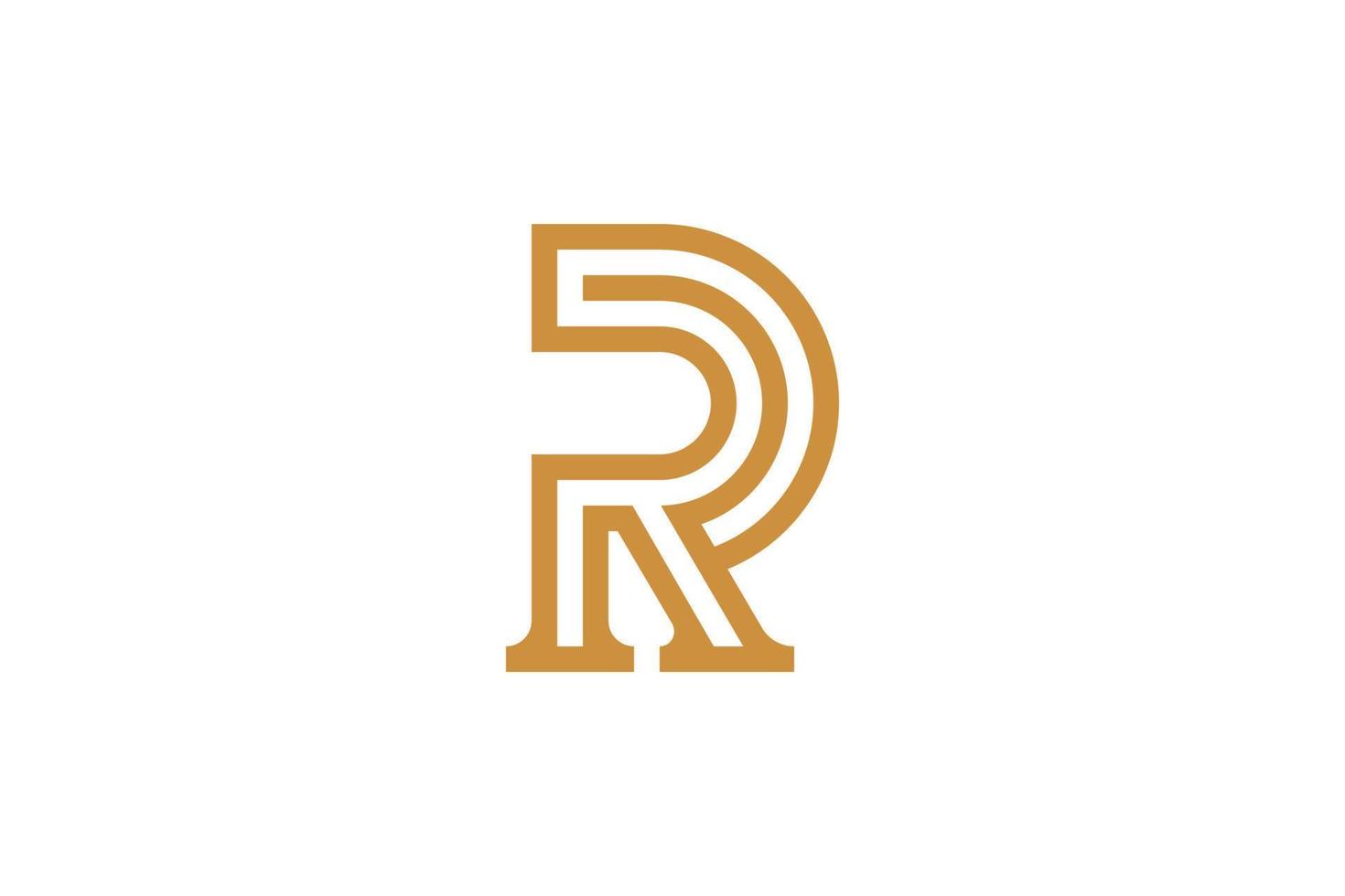 monoline eerste brief r vector logo