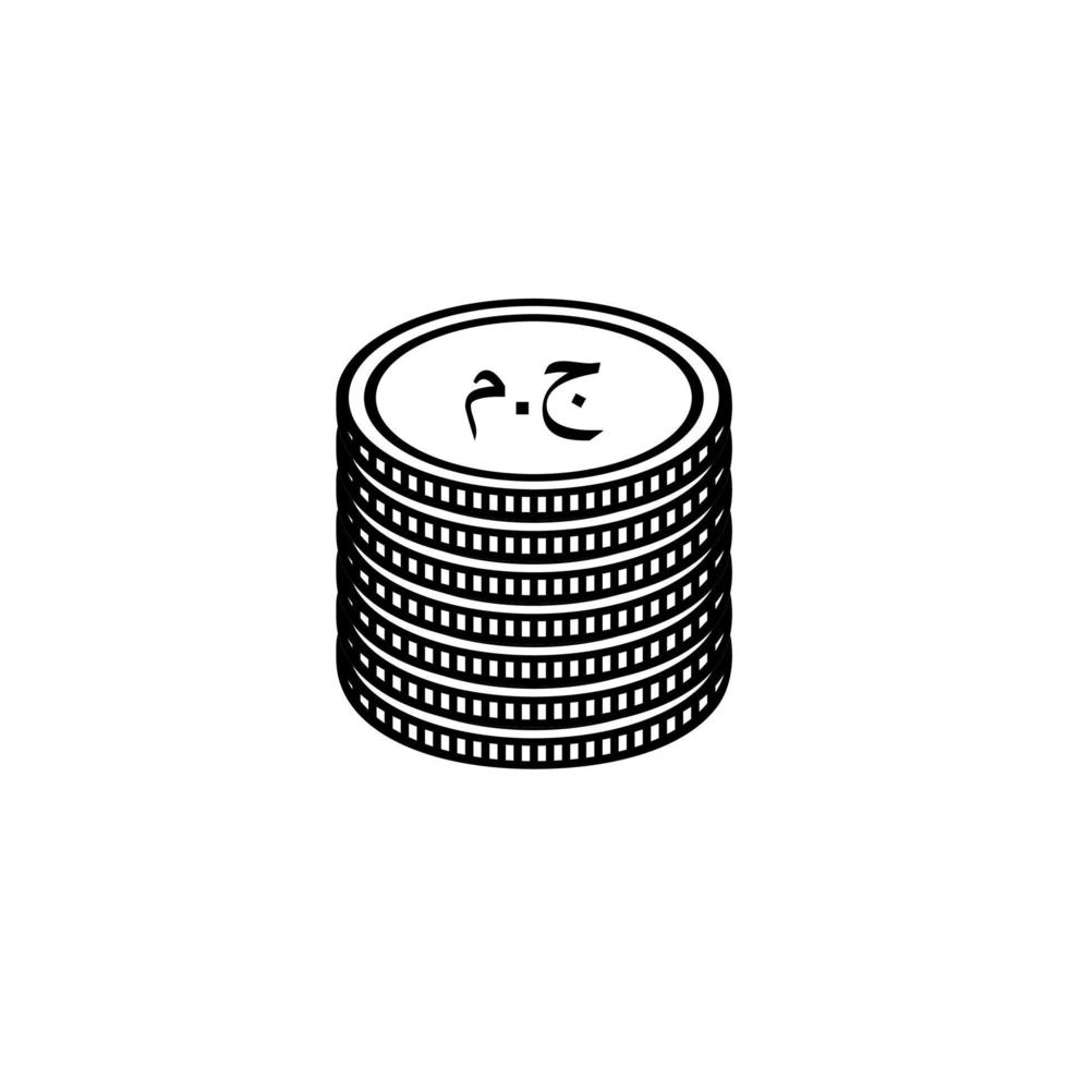 Arabisch Egypte valuta icoon symbool, Egyptische pond, egp teken. vector illustratie