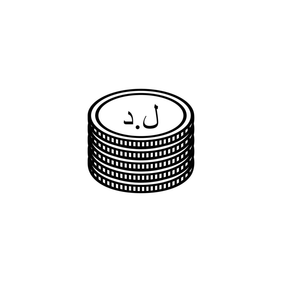 Libië valuta icoon symbool, Libisch dinar, lyd teken. vector illustratie