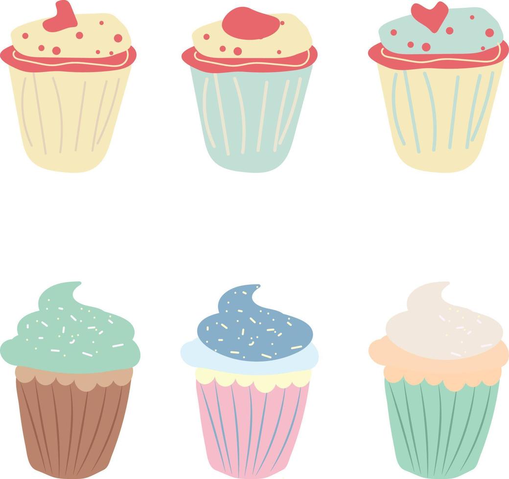 zoet kop cakes vector