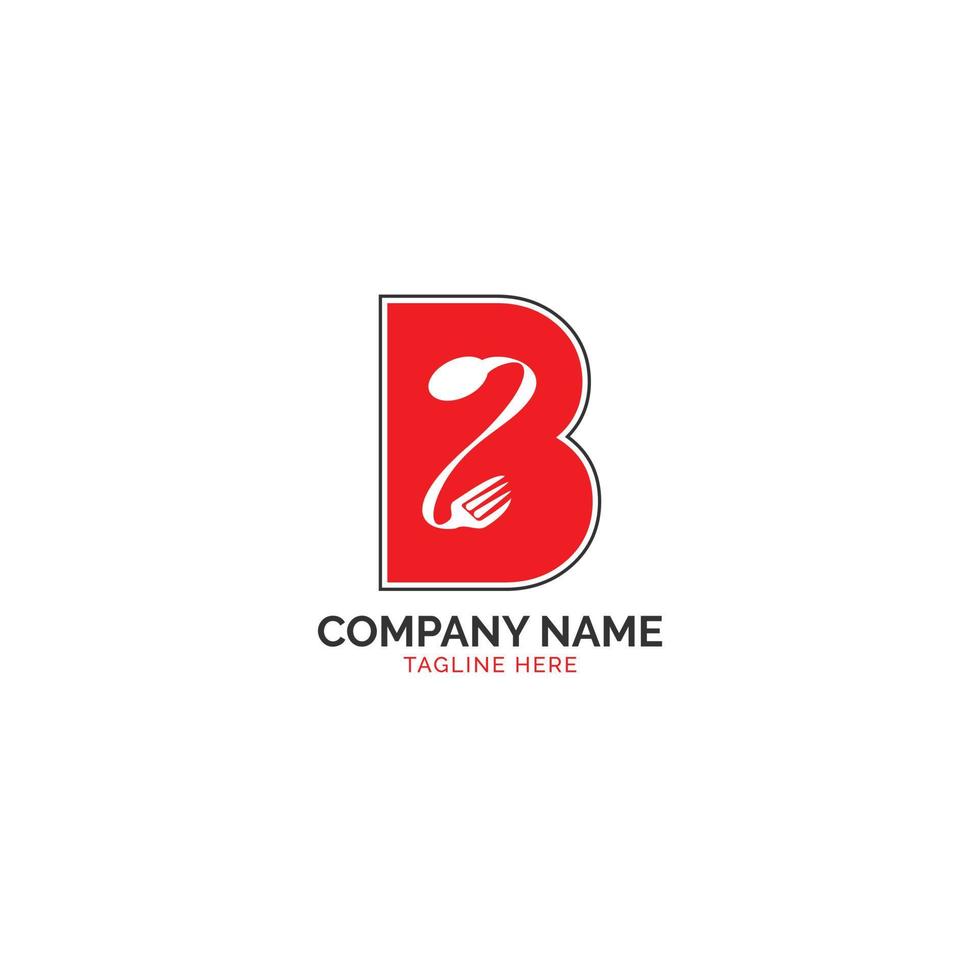 restaurant logo b brief logo vector