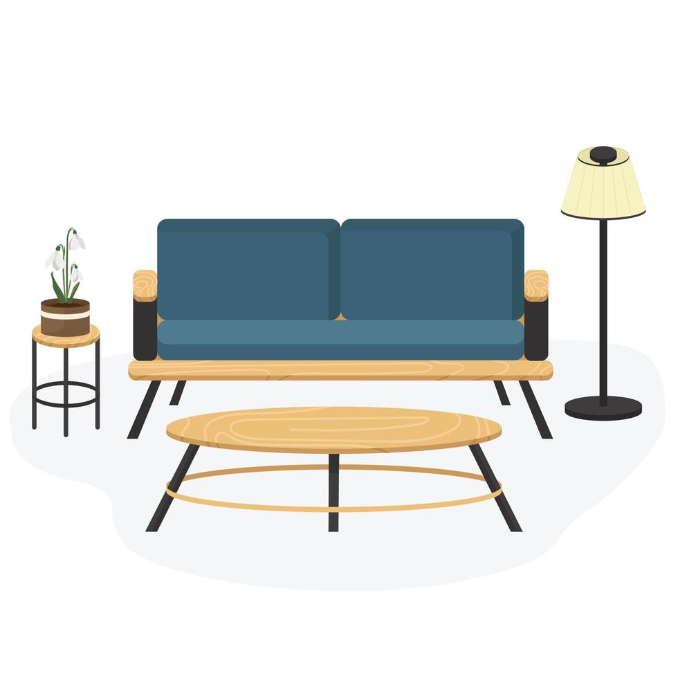 reeks van leven kamer sofa vector in vlak ontwerp stijl