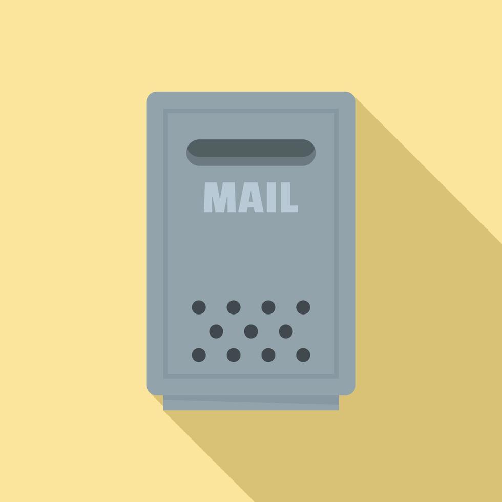 buitenshuis mail doos icoon, vlak stijl vector