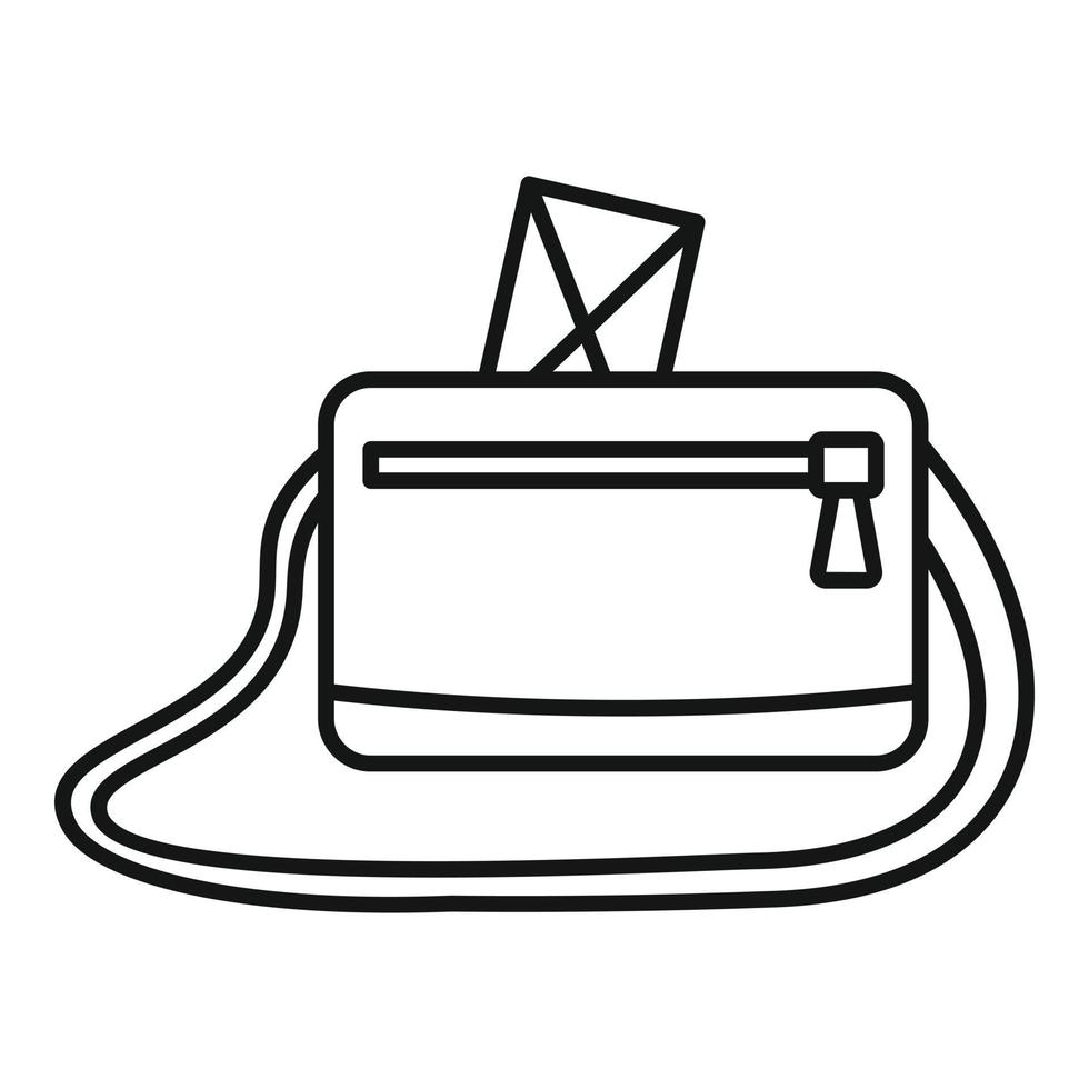 postbode zak icoon, schets stijl vector