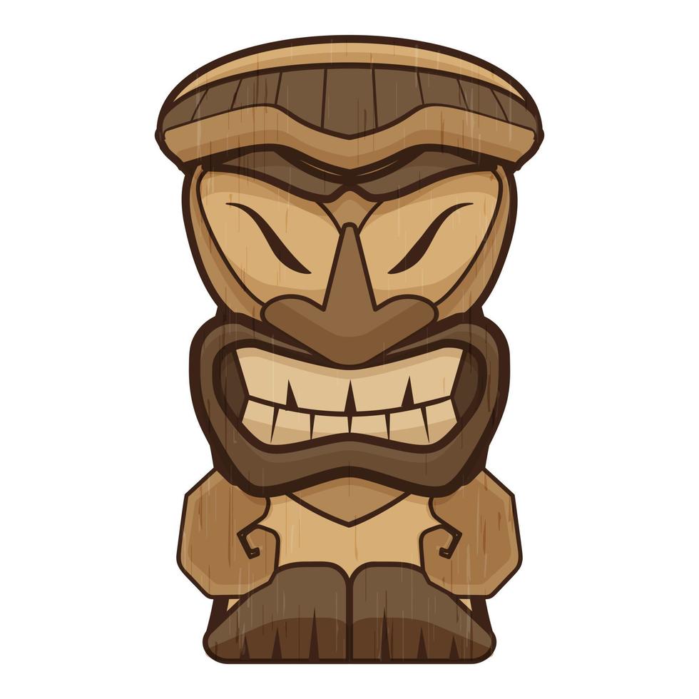 tribal afgod icoon, tekenfilm stijl vector