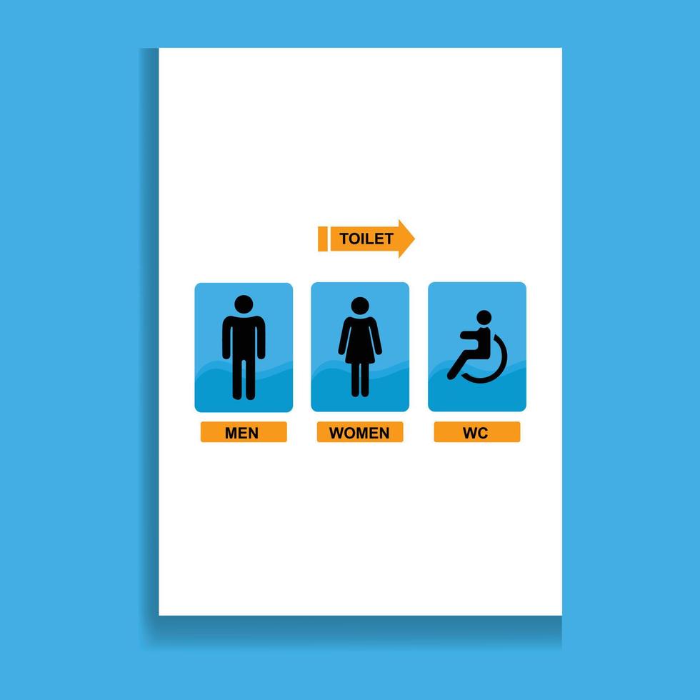 toilet pictogrammen set, toilet tekens, wc teken. vector