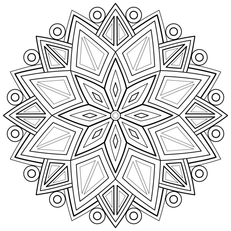 mandala patroon voor kunst Aan de muur kleur boek kant patroon tatoeëren afdrukken ontwerp voor een behang verf overhemd en tegel stencil sticker ontwerp kaarten getextureerde decoratief ornament. Aan wit achtergrond vector