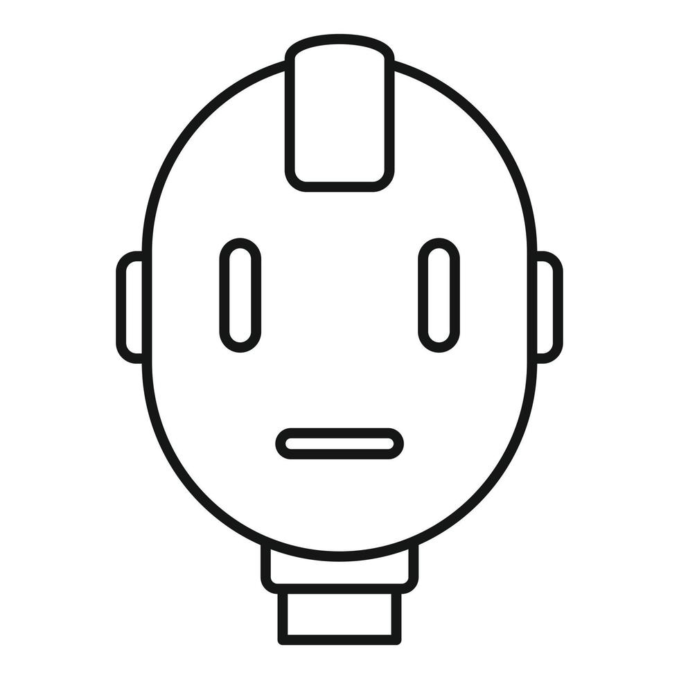 hoofd robot icoon, schets stijl vector