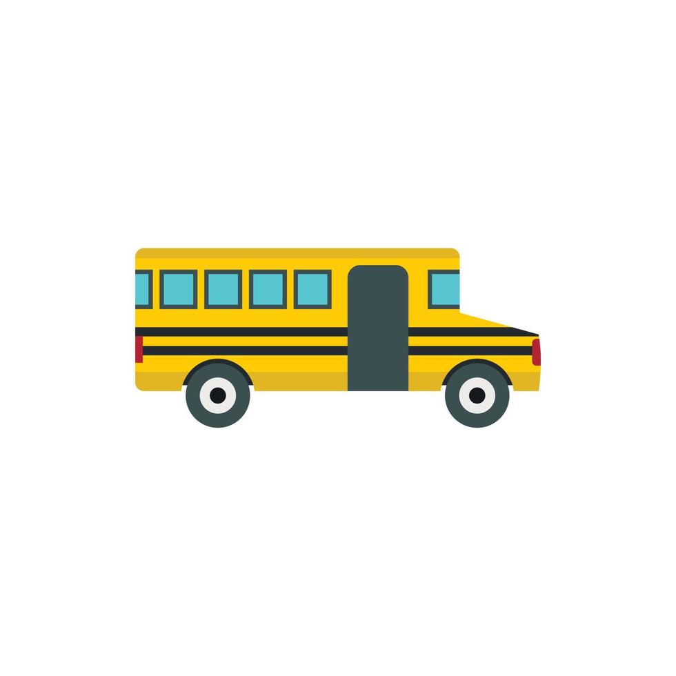 school- bus icoon, vlak stijl vector