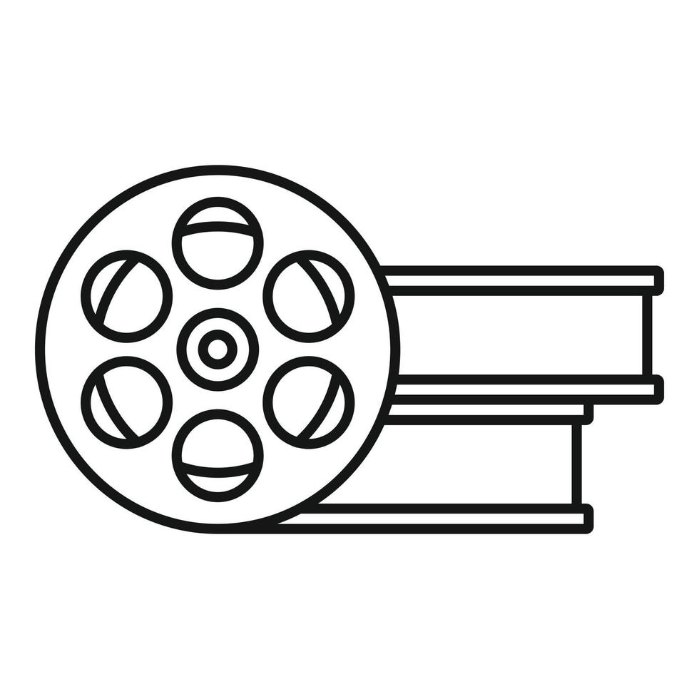 film metaal rollen icoon, schets stijl vector