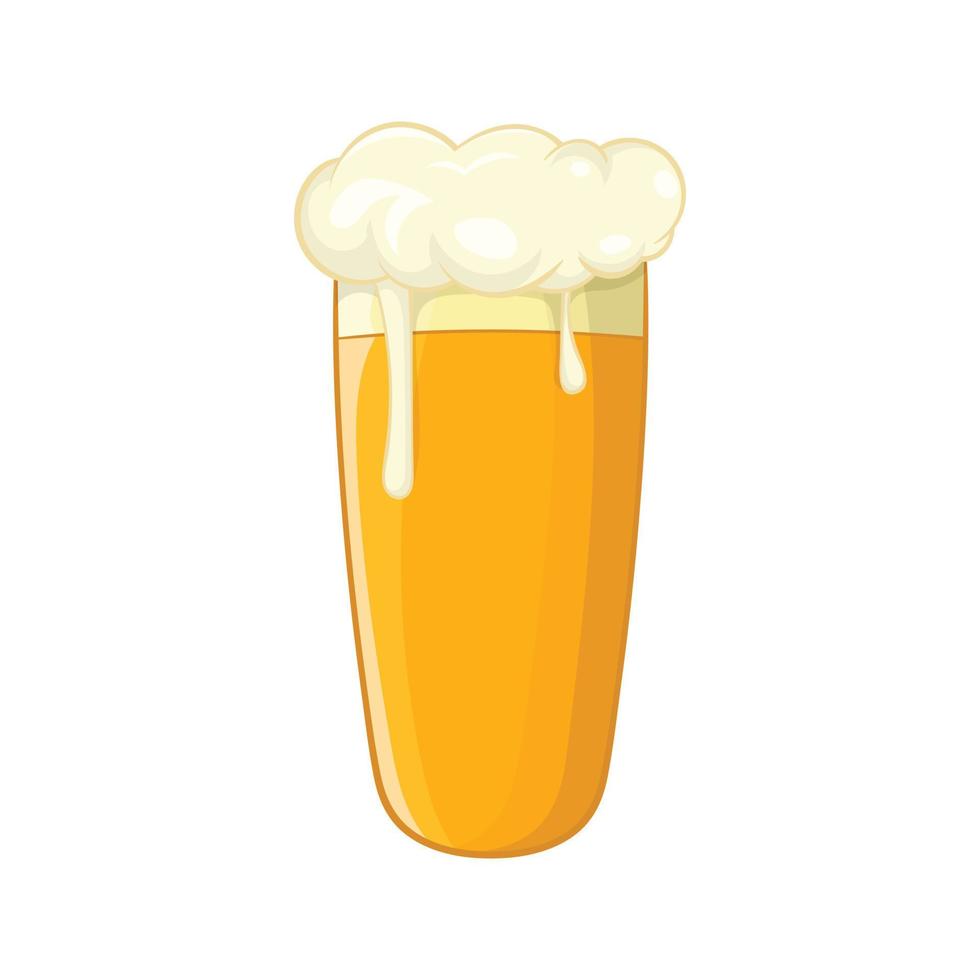 glas van bier icoon, tekenfilm stijl vector